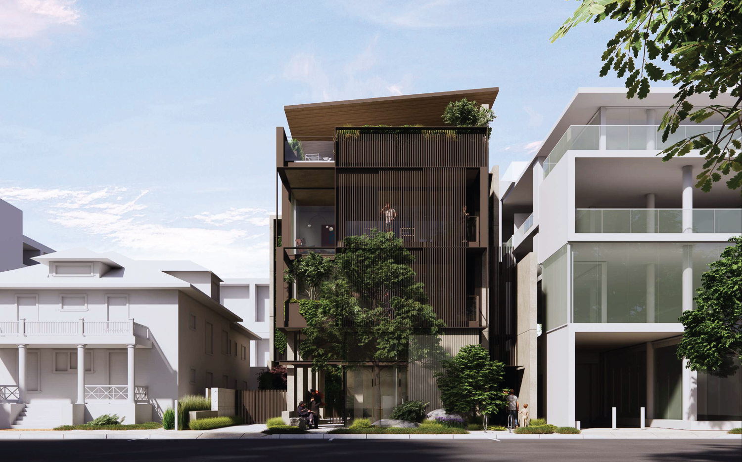 640 Waverley Street front view, rendering by Hayes Group Architects