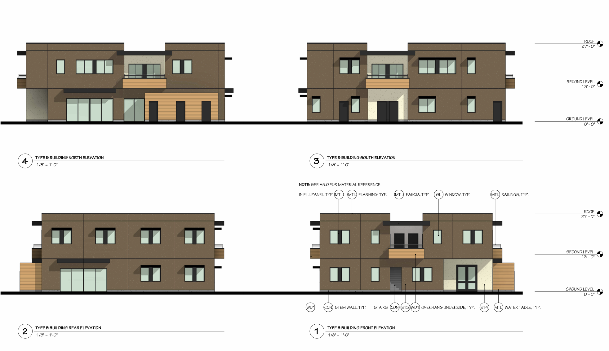 8470 Bruceville Road Type B Elevations