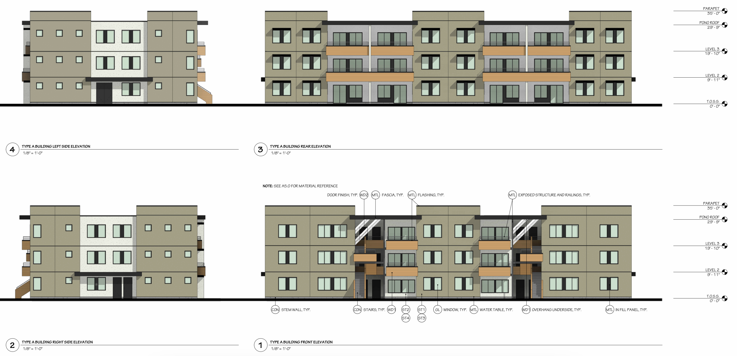 8470 Bruceville Road Type A Elevations