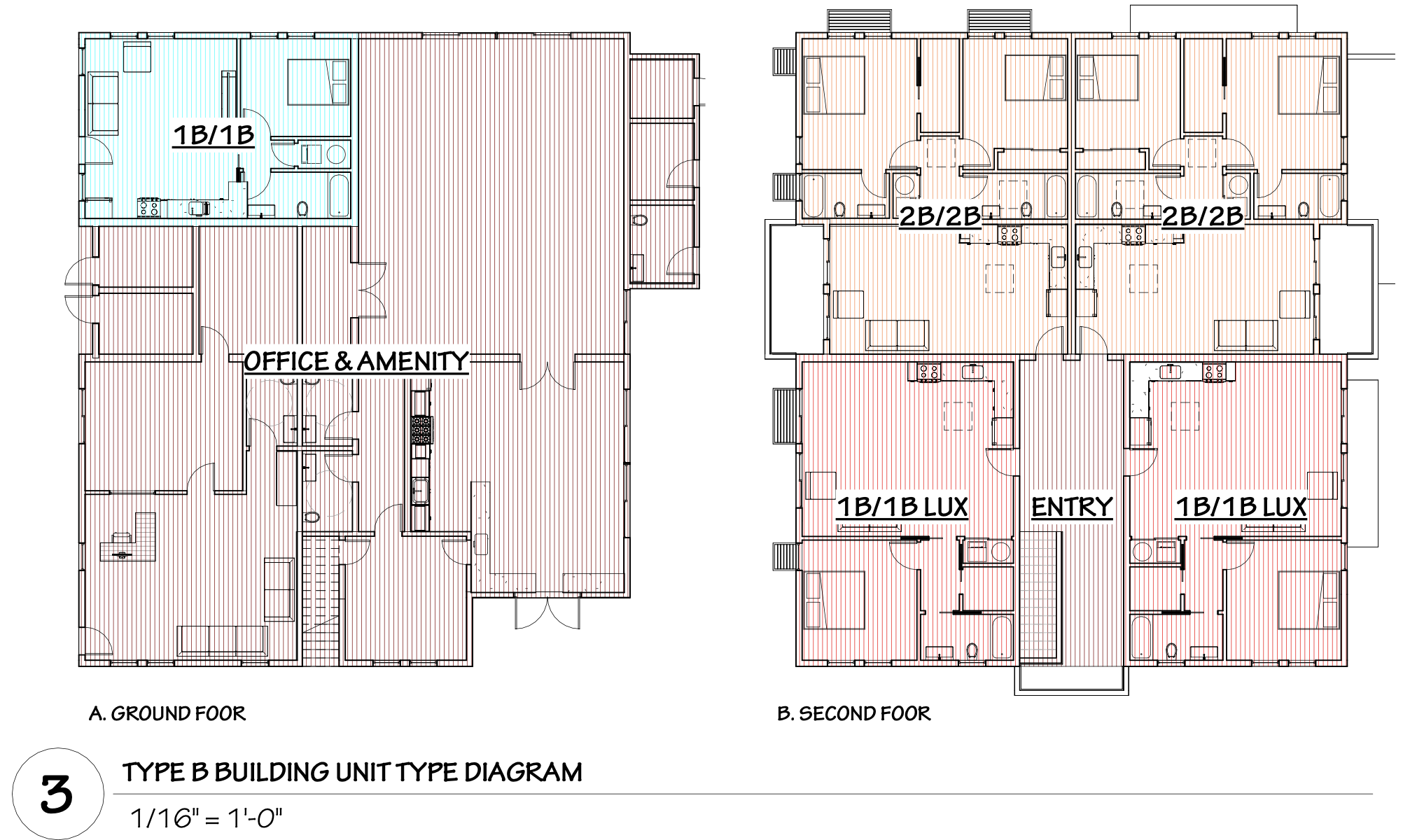 8740 Bruceville Road Type B Floor Plans