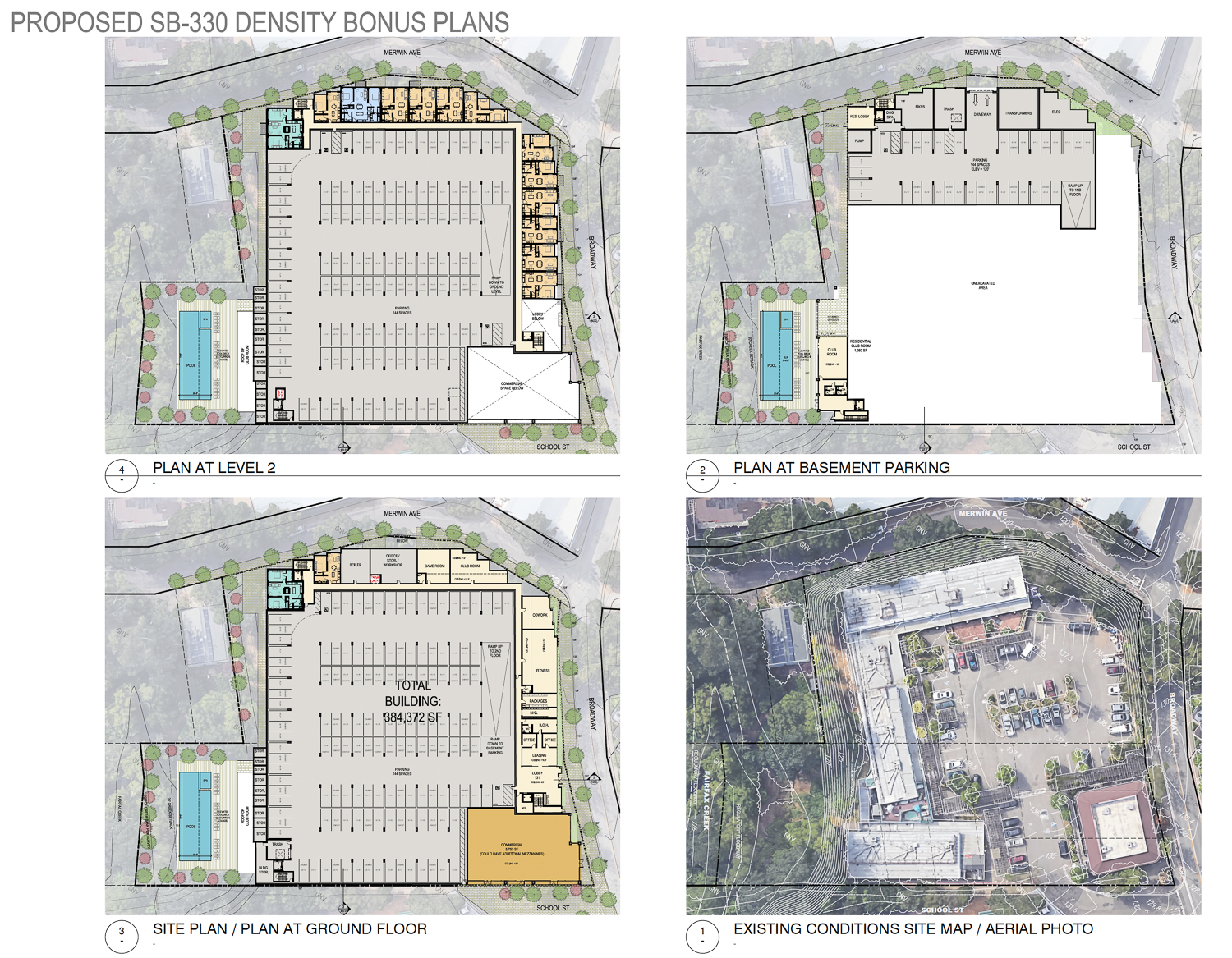 95 Broadway garage-level floor plans, illustration by SDT Architects