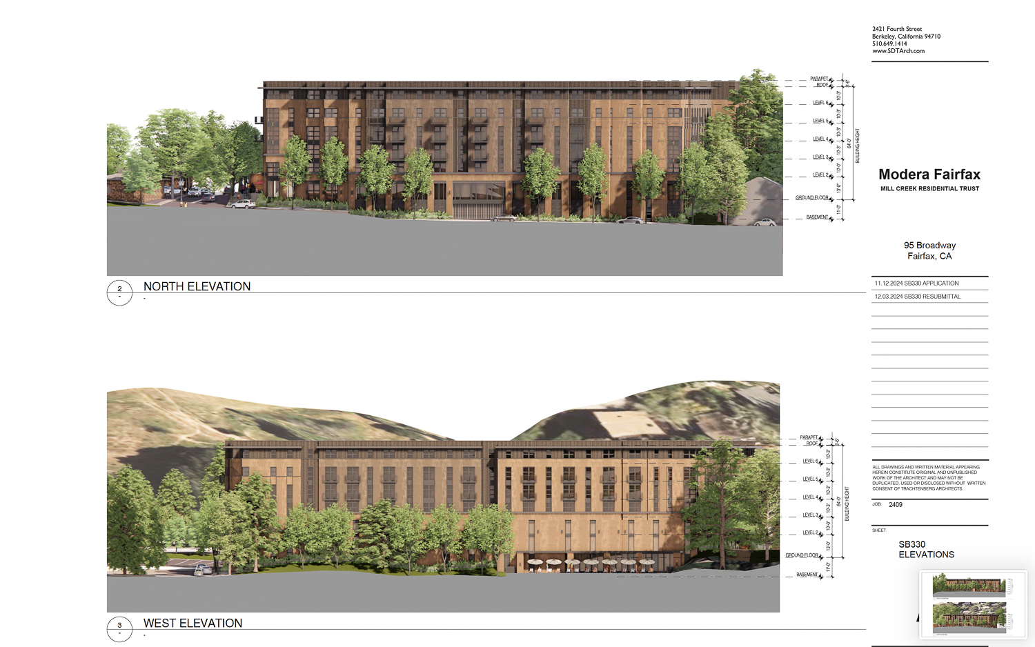 95 Broadway north and west facades, elevation by SDT Architects