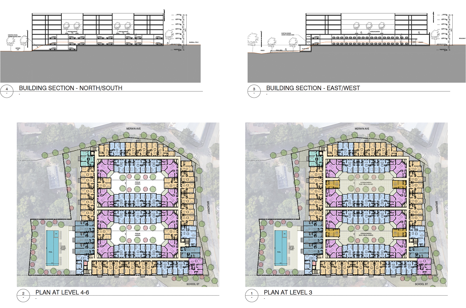 95 Broadway residential floor plans, illustration by SDT Architects