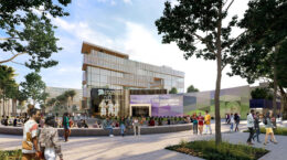 SJSU view in San Carlos Plaza, rendering by SJSU