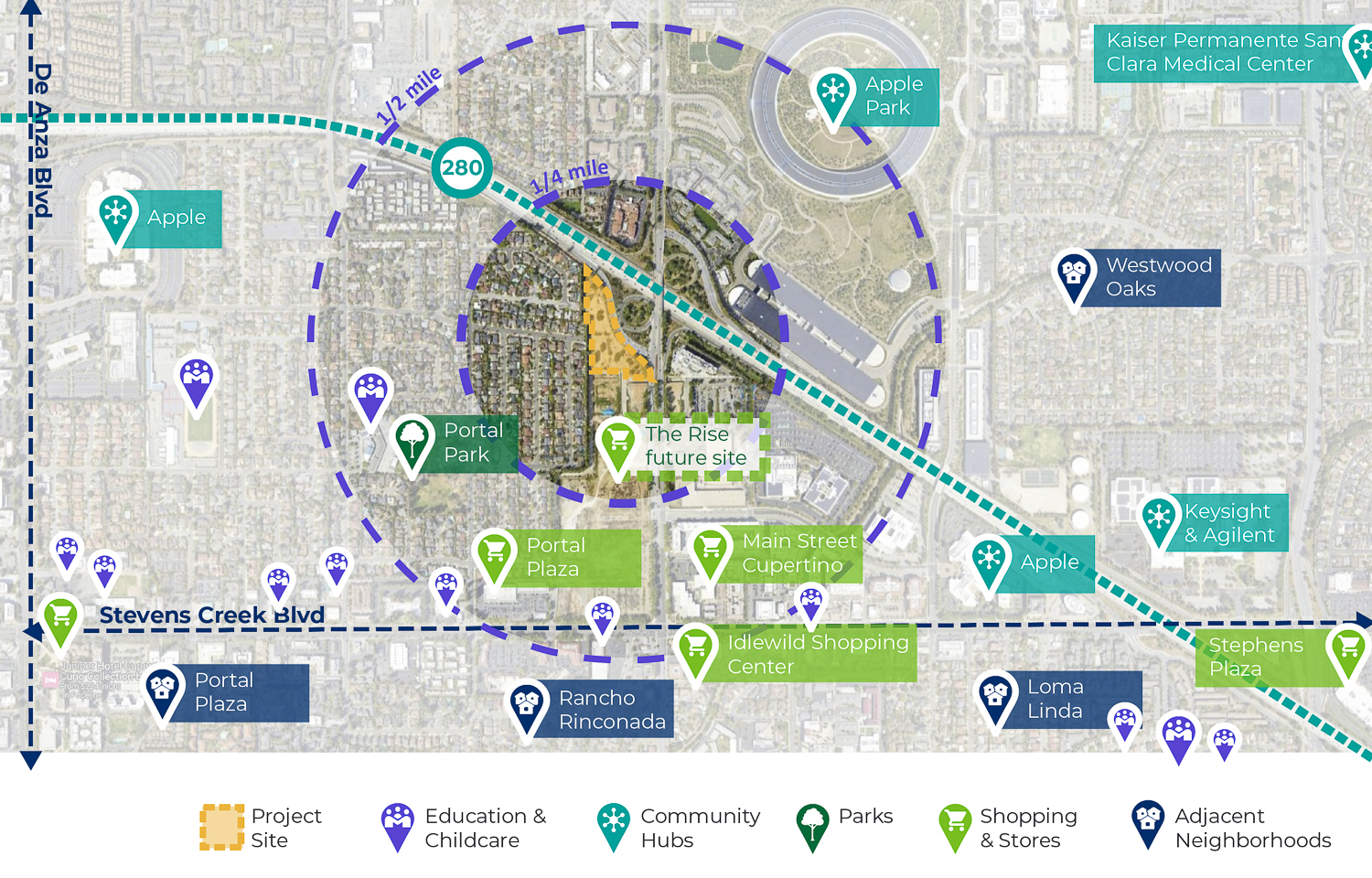 Wolfe Road Housing area context, image courtesy Eden Housing