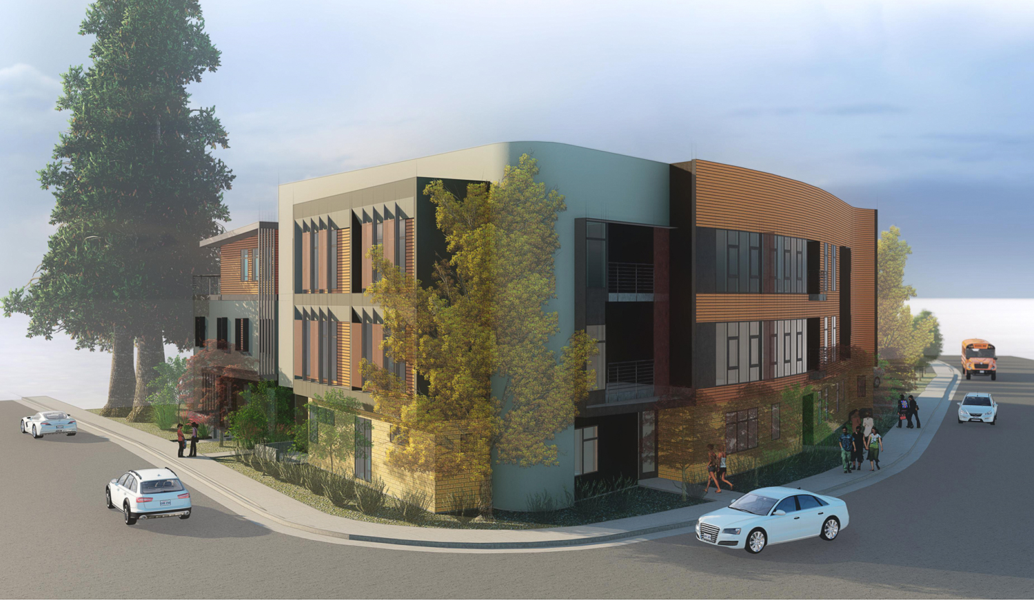 2399 American River Drive corner view looking at the Flats, rendering by Ellis Architects