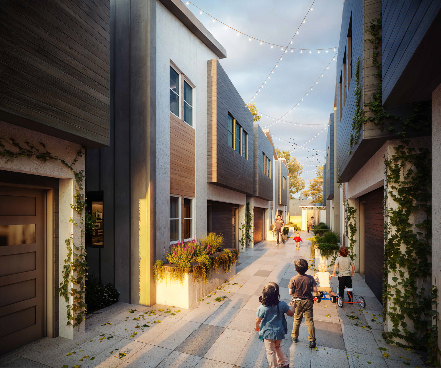 2415 K Street interior pathway view, rendering by Architects Local