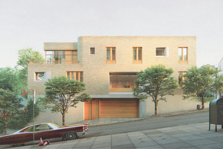 3456 Washington Street pedestrian view, rendering by Obata Noblin Office