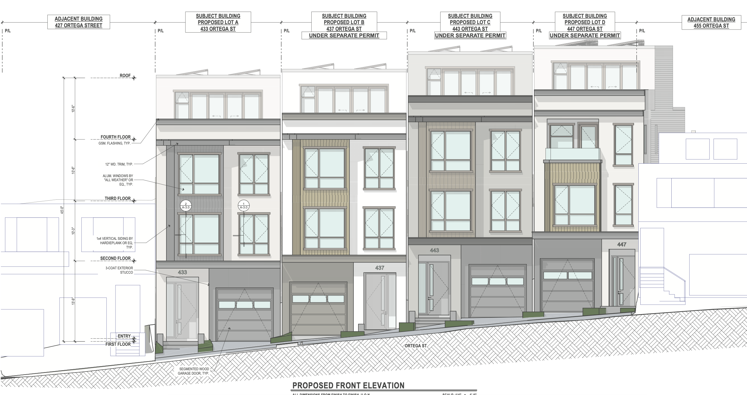 445 Ortega Street Front Elevation