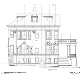 930 Grove Street Proposed South Elevation