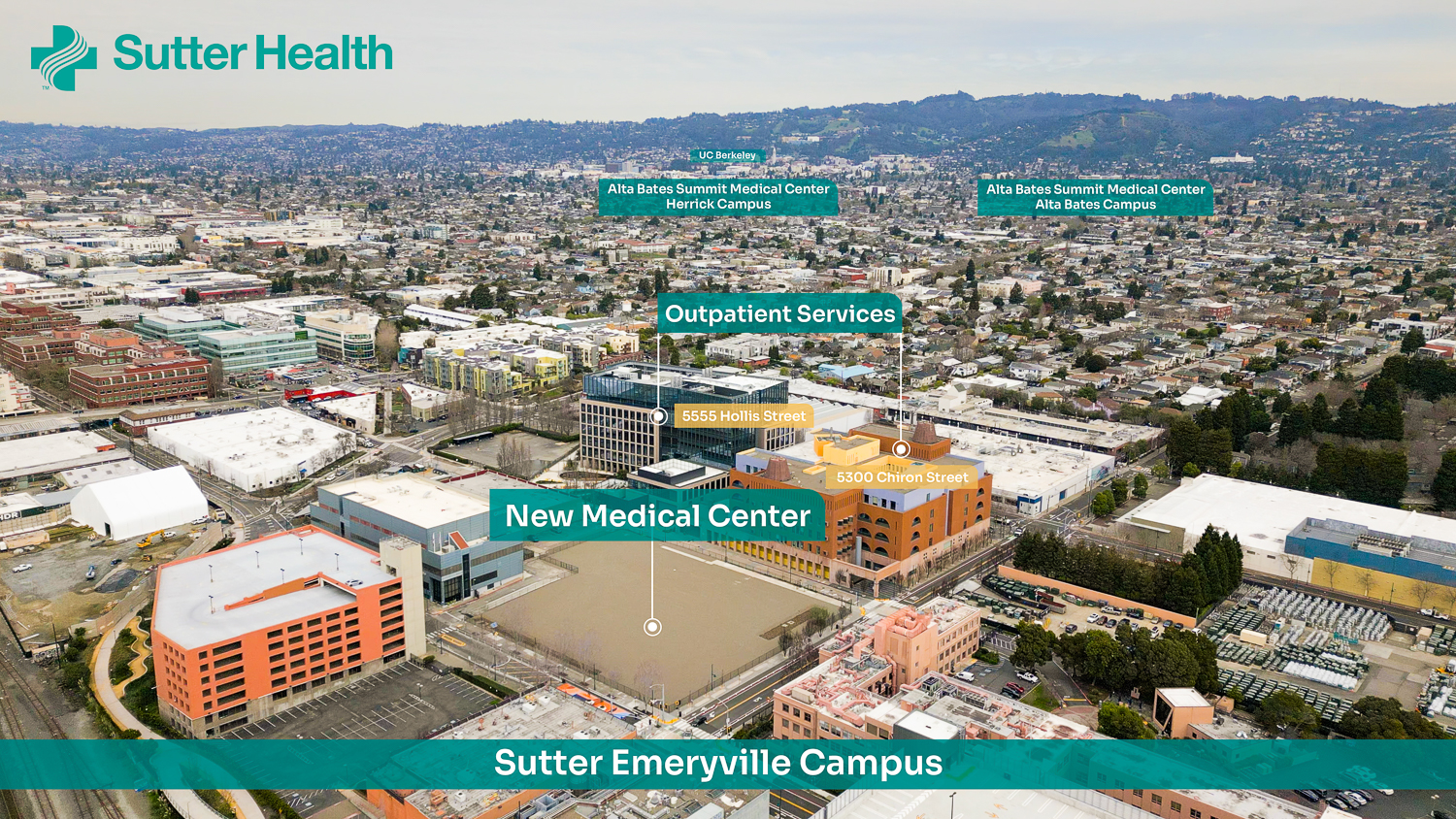 Emeryville Campus overview, image courtesy Sutter Health