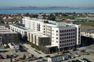 Maceo May Apartments seen from Isle House, image by Andrew Campbell Nelson