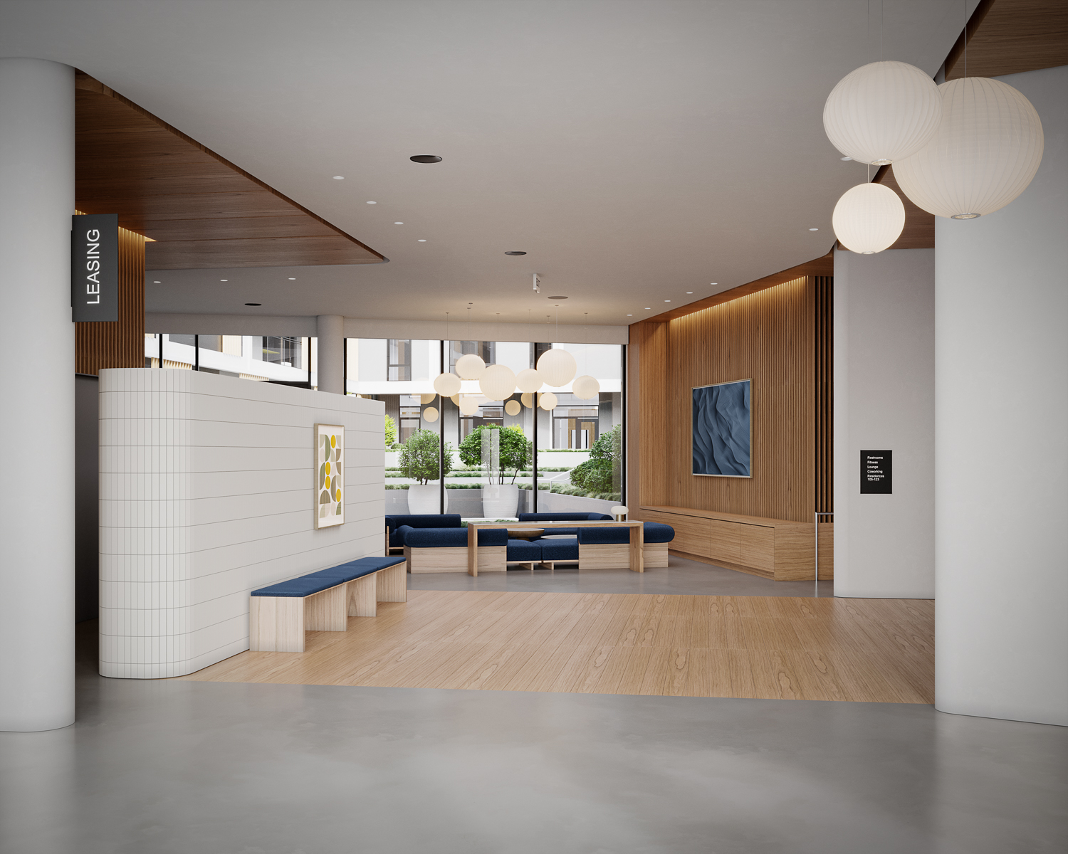 The Hawkins lobby, rendering by RENDER3D