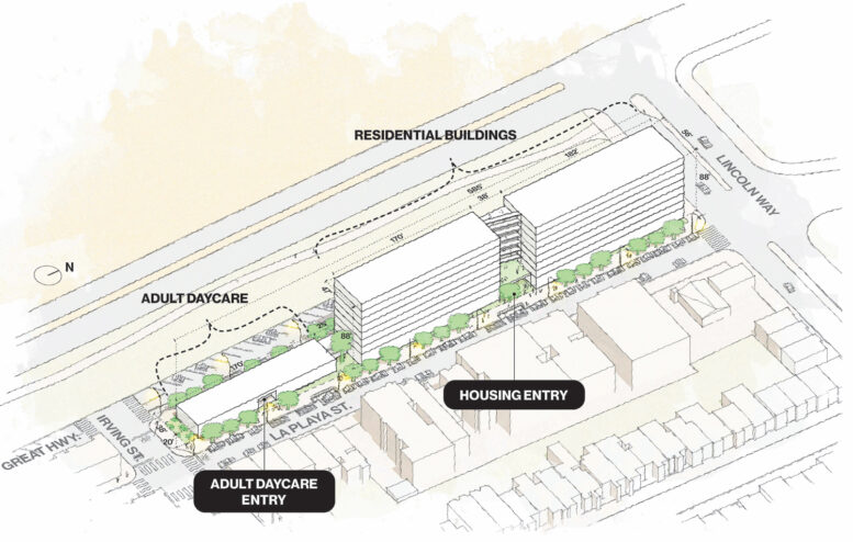 1234 Great Highway, illustration by Paulett Taggart Architects