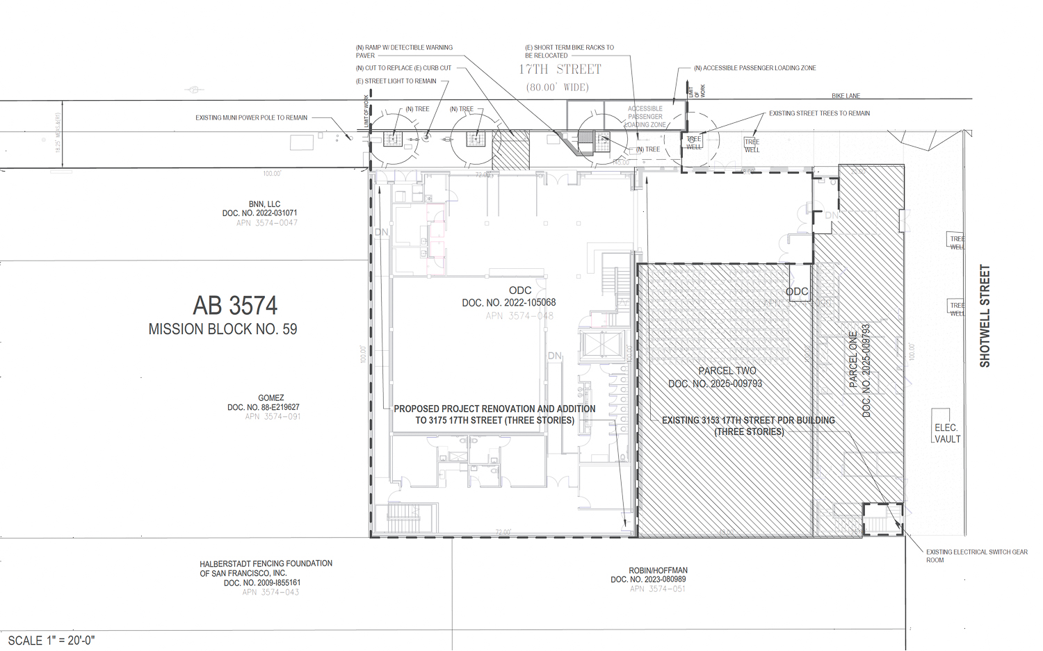 3175 17th Street floor plan, illustration by Perkins&Will