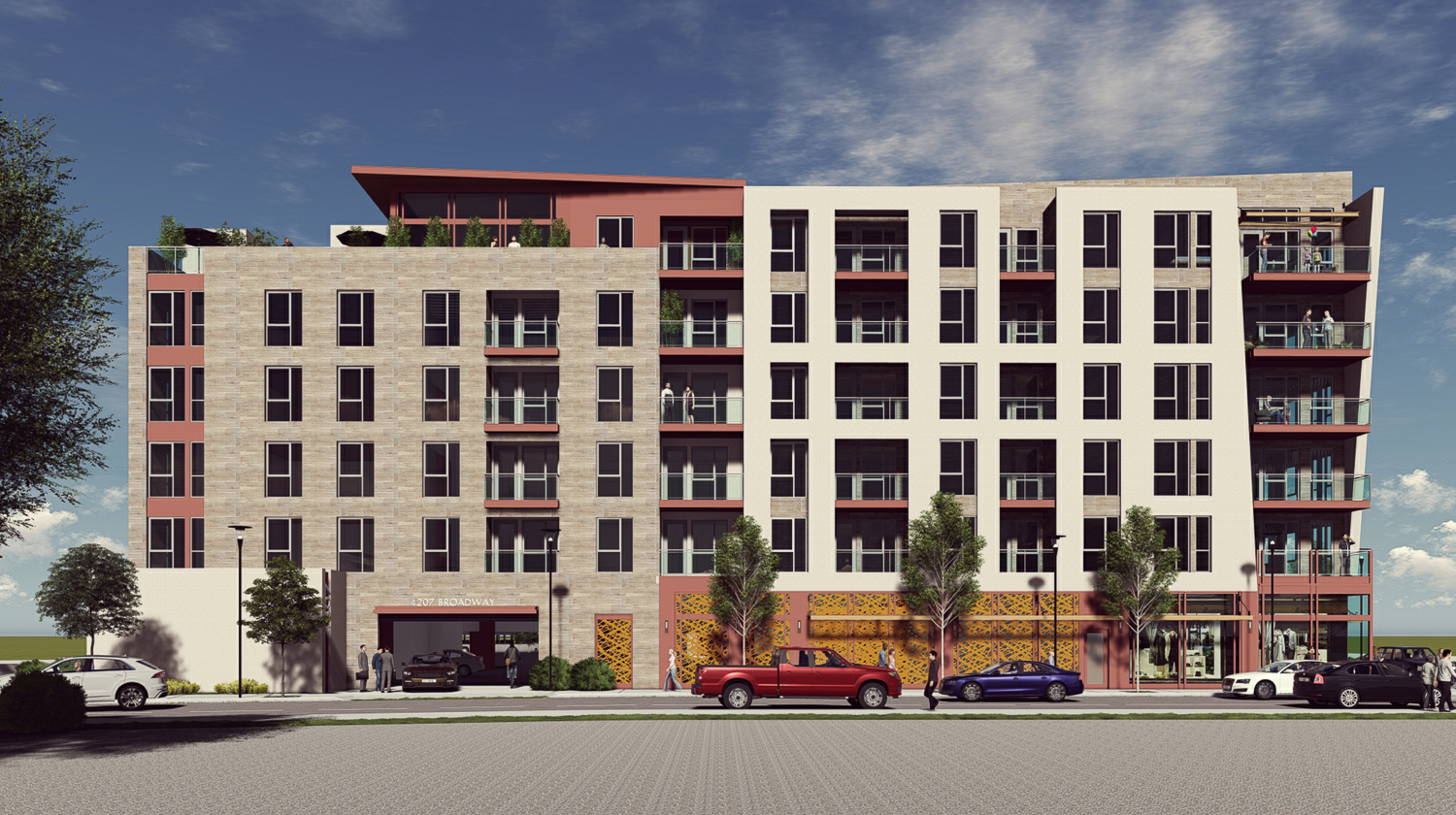 4207 Broadway elevation, rendering by AO