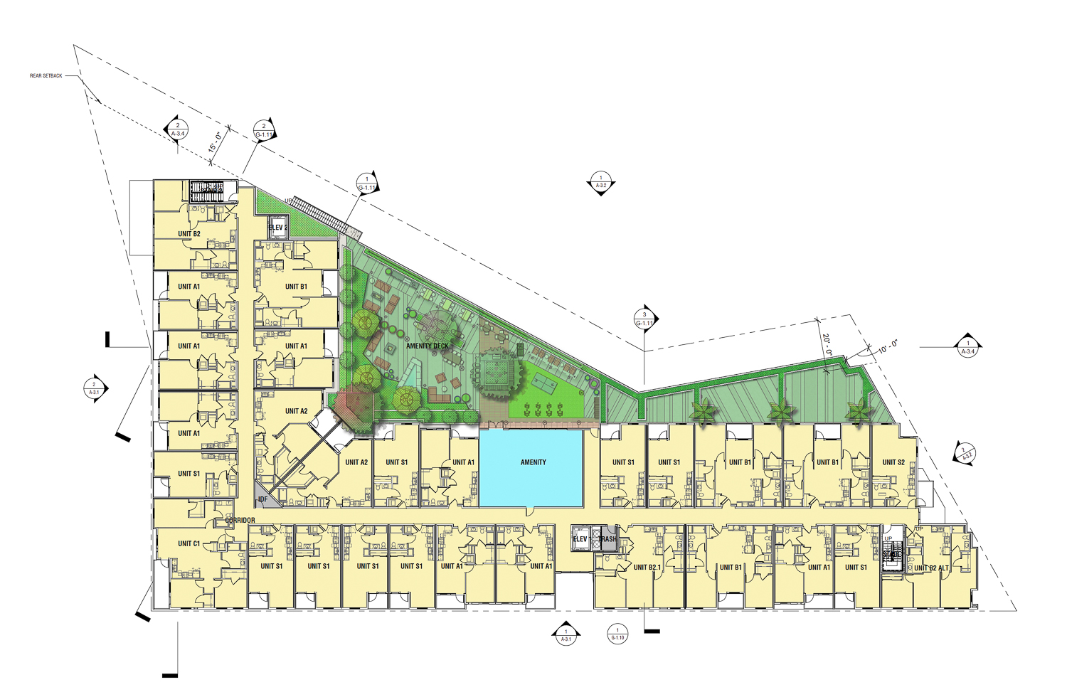 4207 Broadway site map, landscaping by Guzzardo Partnership