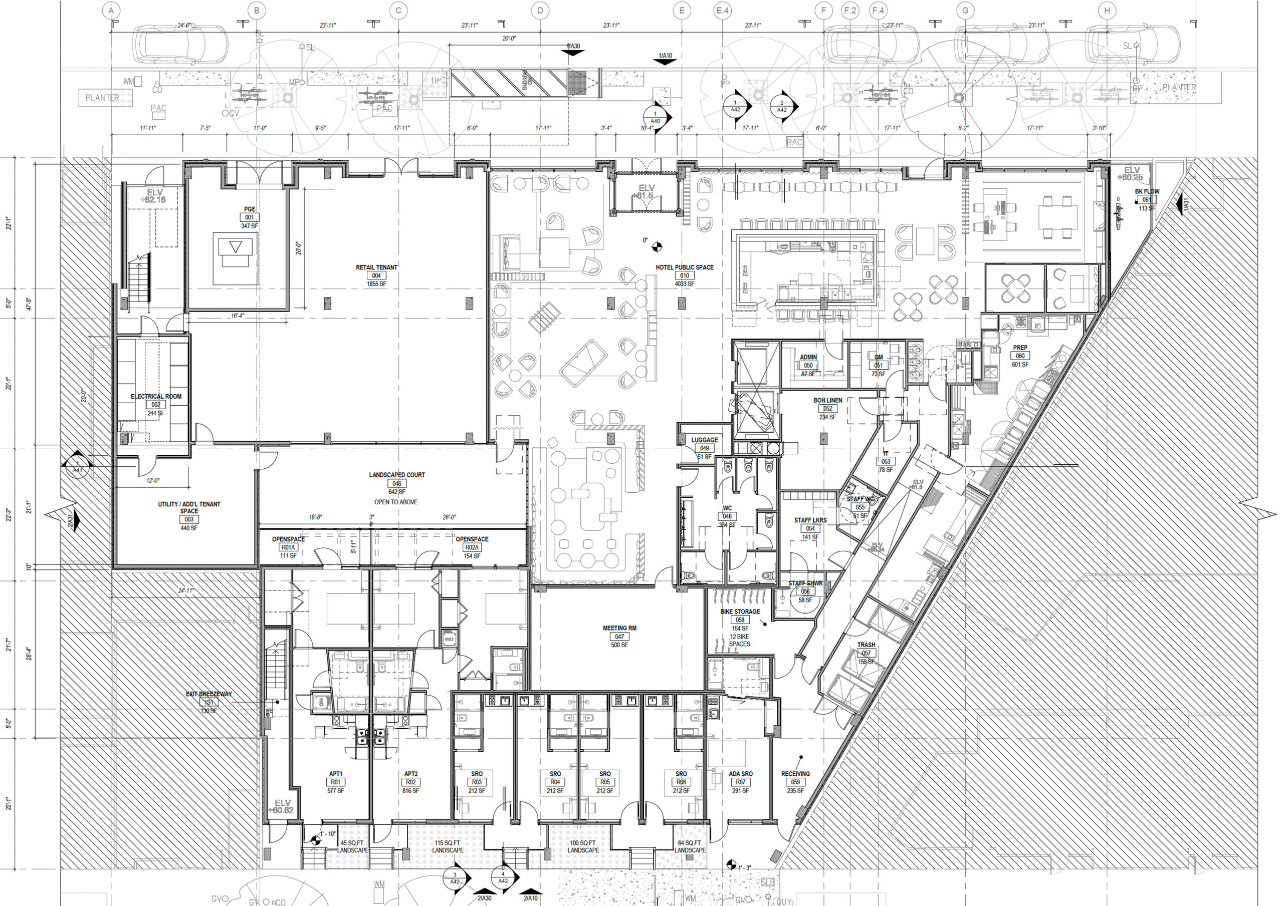 465-477 Grove Street ground-level map, illustration by Stanton Architecture