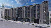 465-477 Grove Street hotel view, rendering by Stanton Architecture