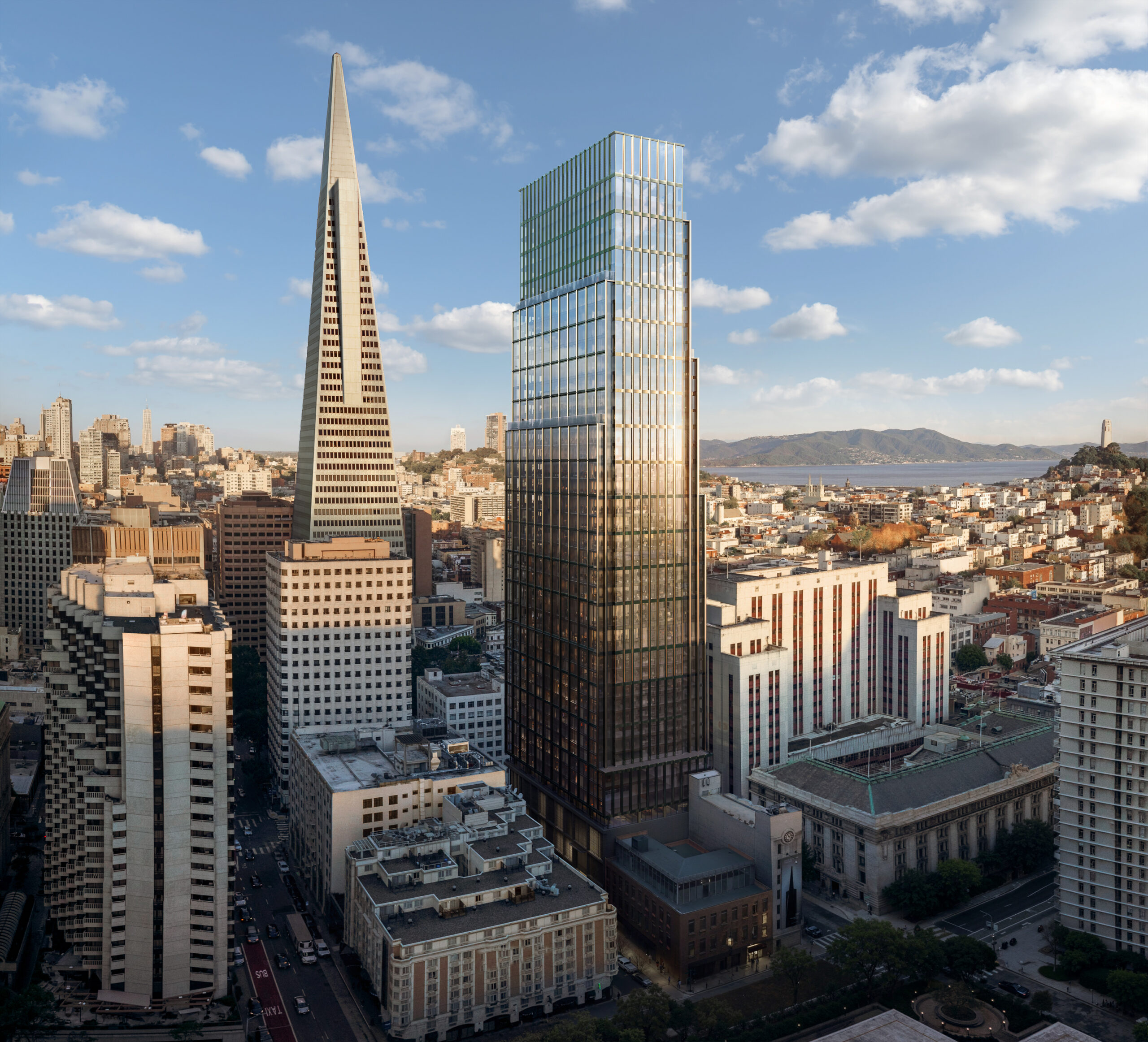 530 Sansome Street aerial view, rendering by SOM