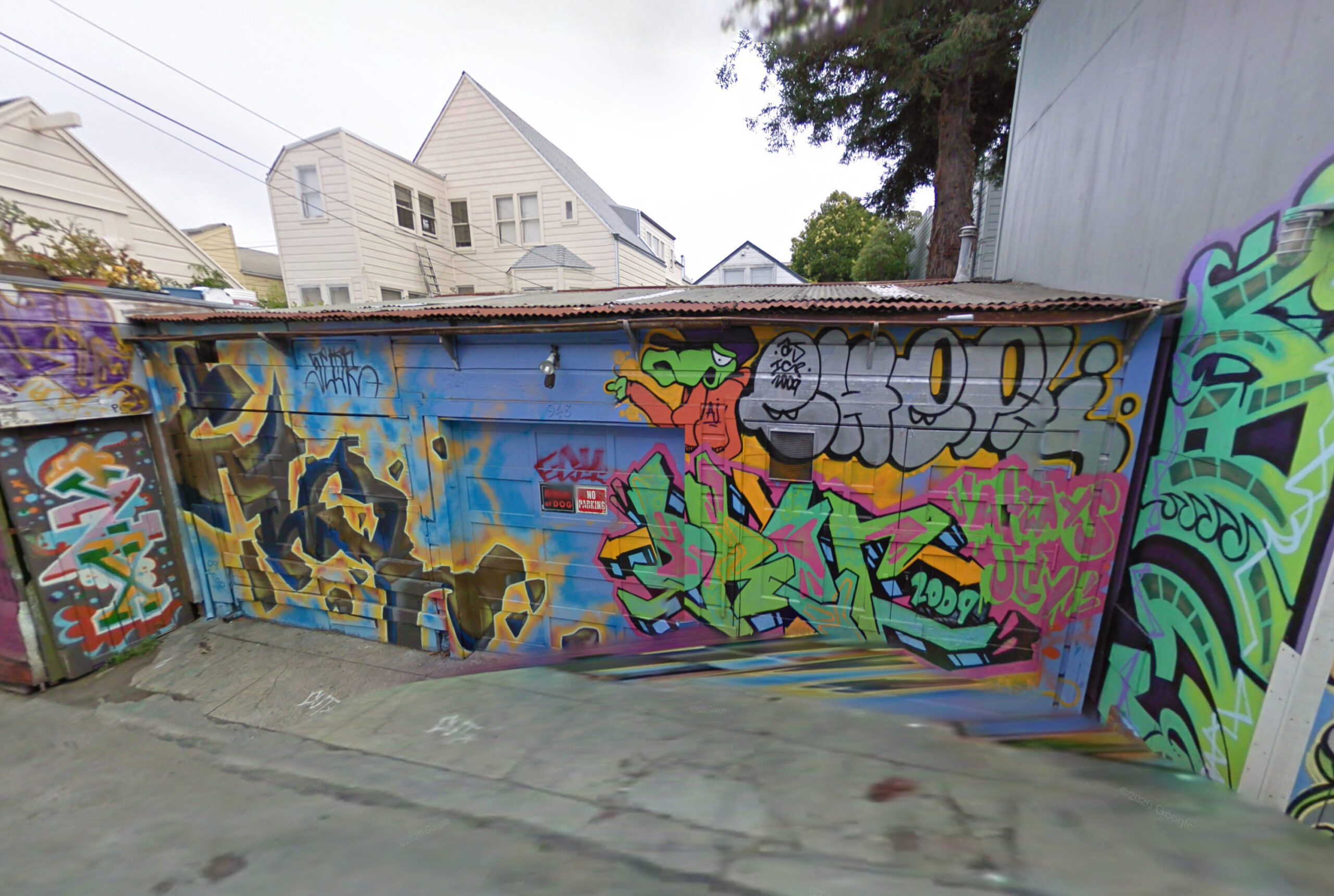 948 Capp Street garage along Lilac Street, image via Google Street View