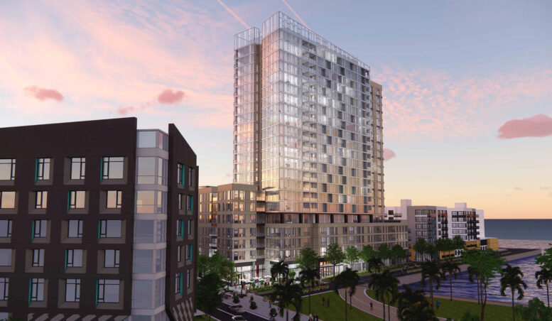 Brooklyn Basin Parcel H Phase 2 high-rise option, rendering by TCA