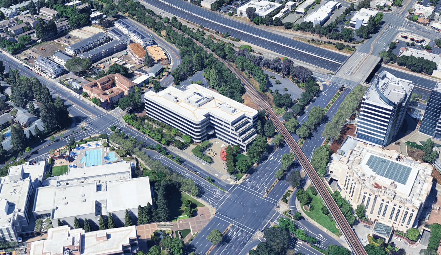 1340 Treat Boulevard, image via Google Satellite