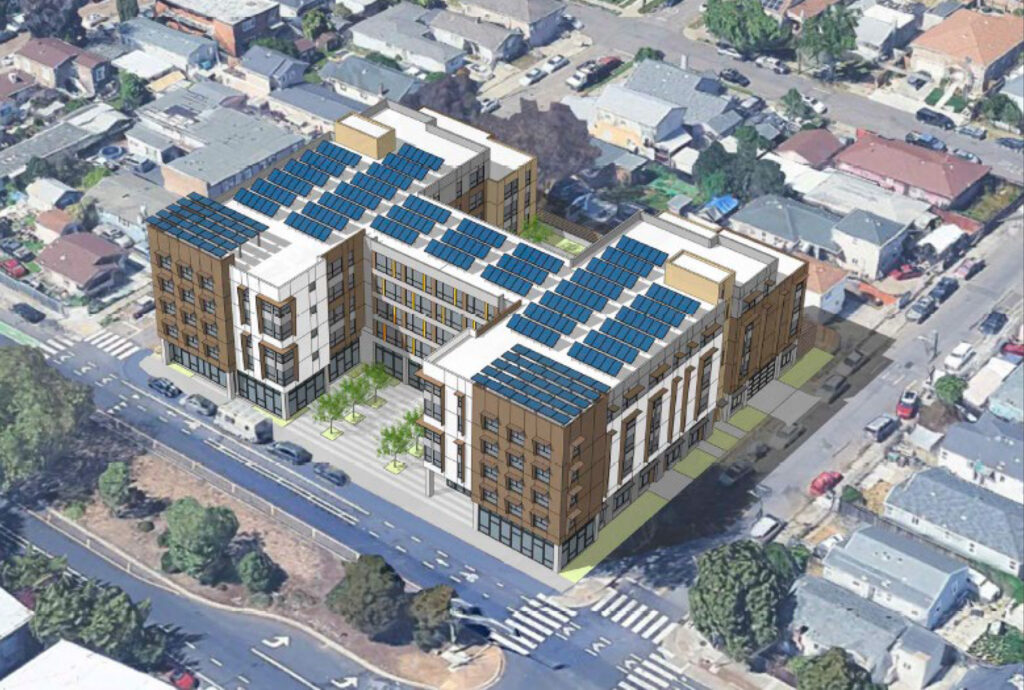 2500 76th Avenue aerial view, rendering by BAR Architects & Interiors