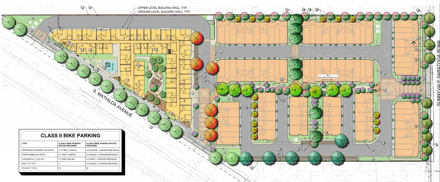 777 Sunnyvale Saratoga Road site map, illustration by Vandertoolen Associates