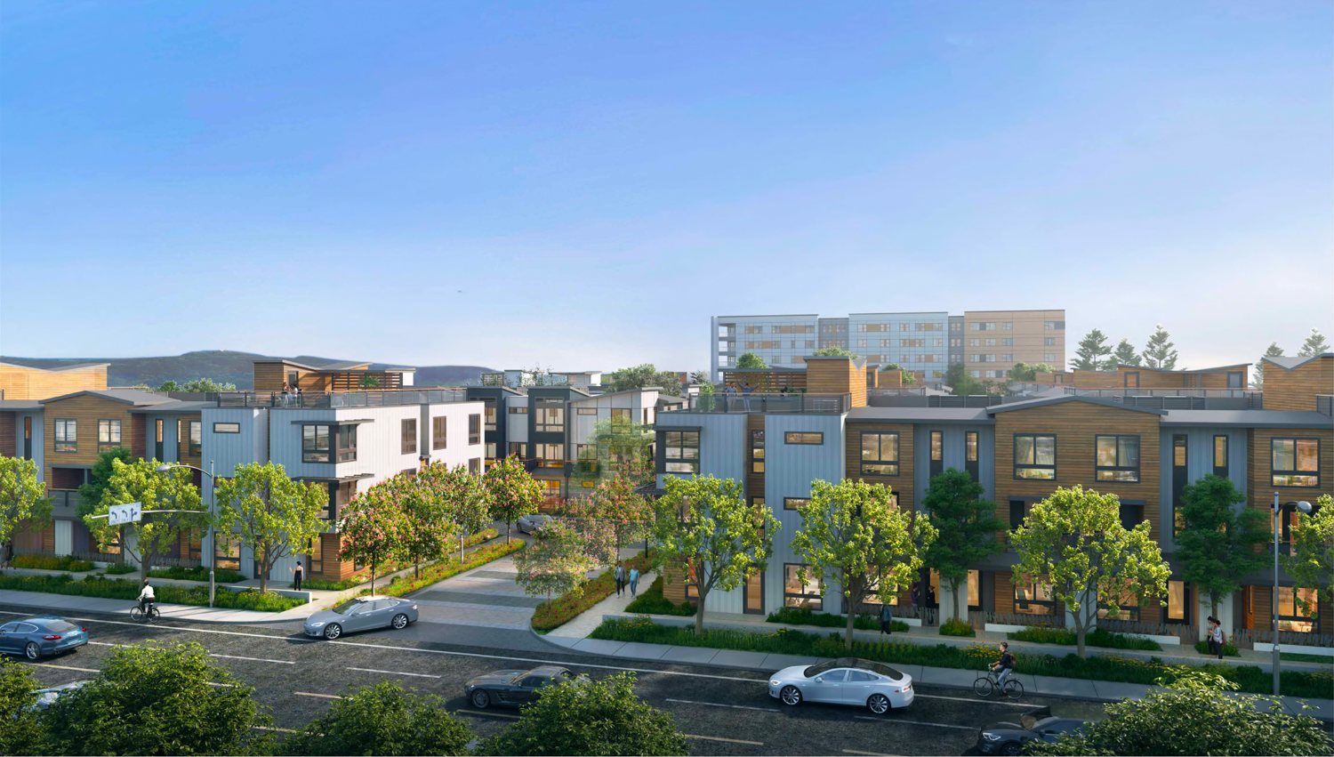 777 Sunnyvale Saratoga Road townhomes, rendering by Studio T Square
