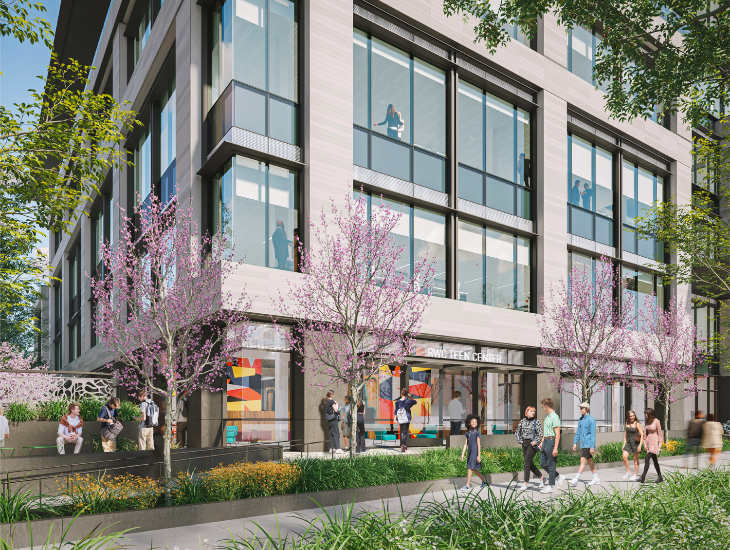 901 El Camino Real teen center, rendering by HGA