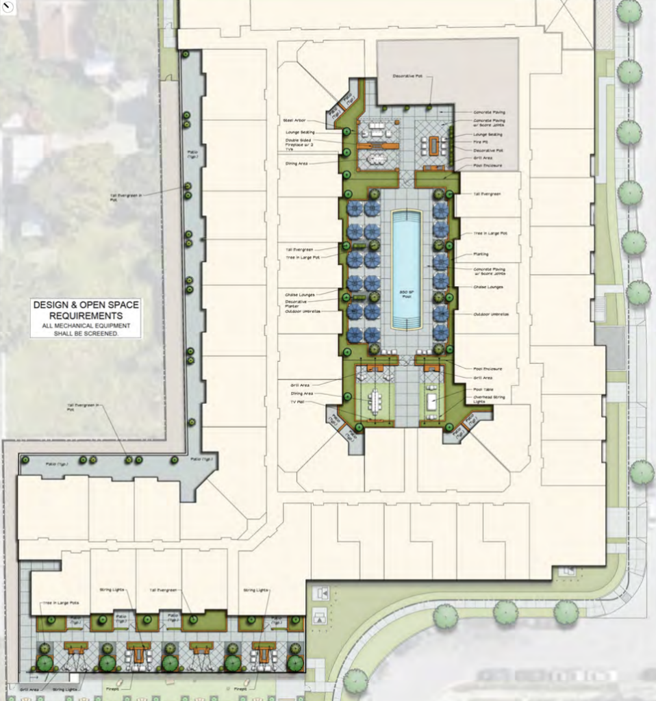 905 N Capitol Avenue Building 1 Landscape and Unit Plan, image by GWH Landscape Architects