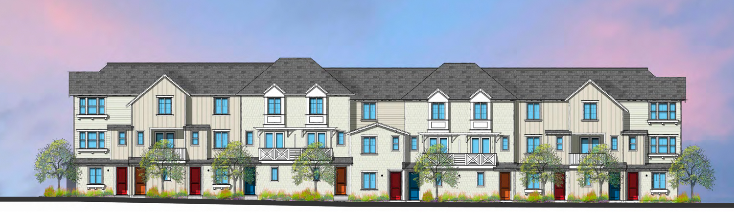 Los Gatos Greens at 15349 Los Gatos Boulevard, rendering by Hunt Hale Jones