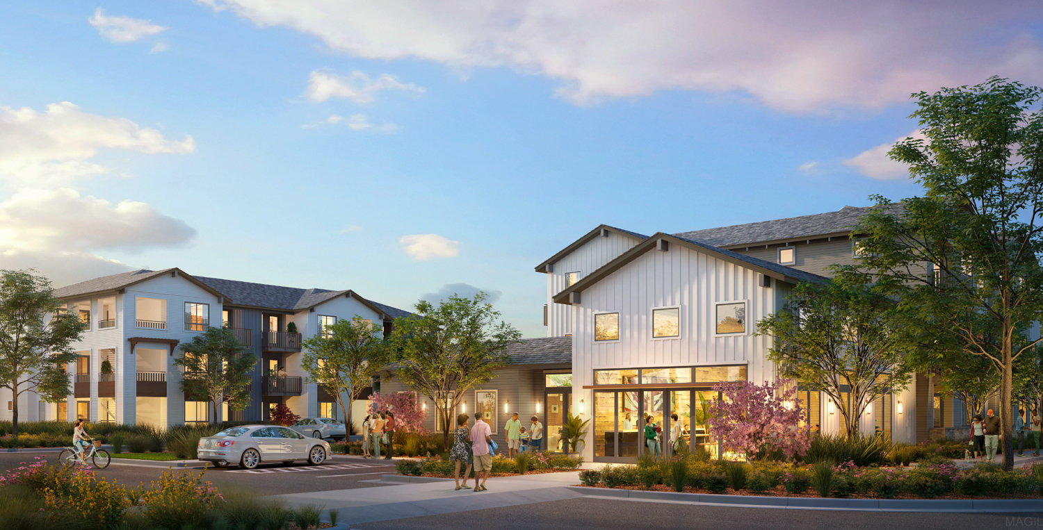 Villages at the Quarry apartments, rendering by KTGY