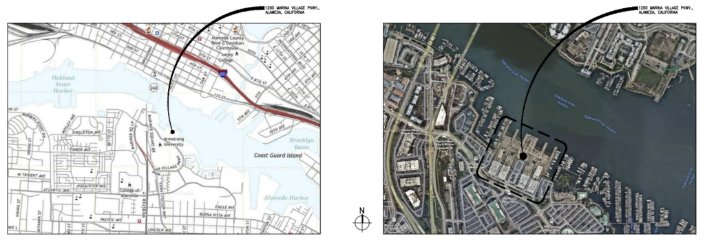 1200 Marina Village Parkway Site and Vicinity Maps, image via SteelWave