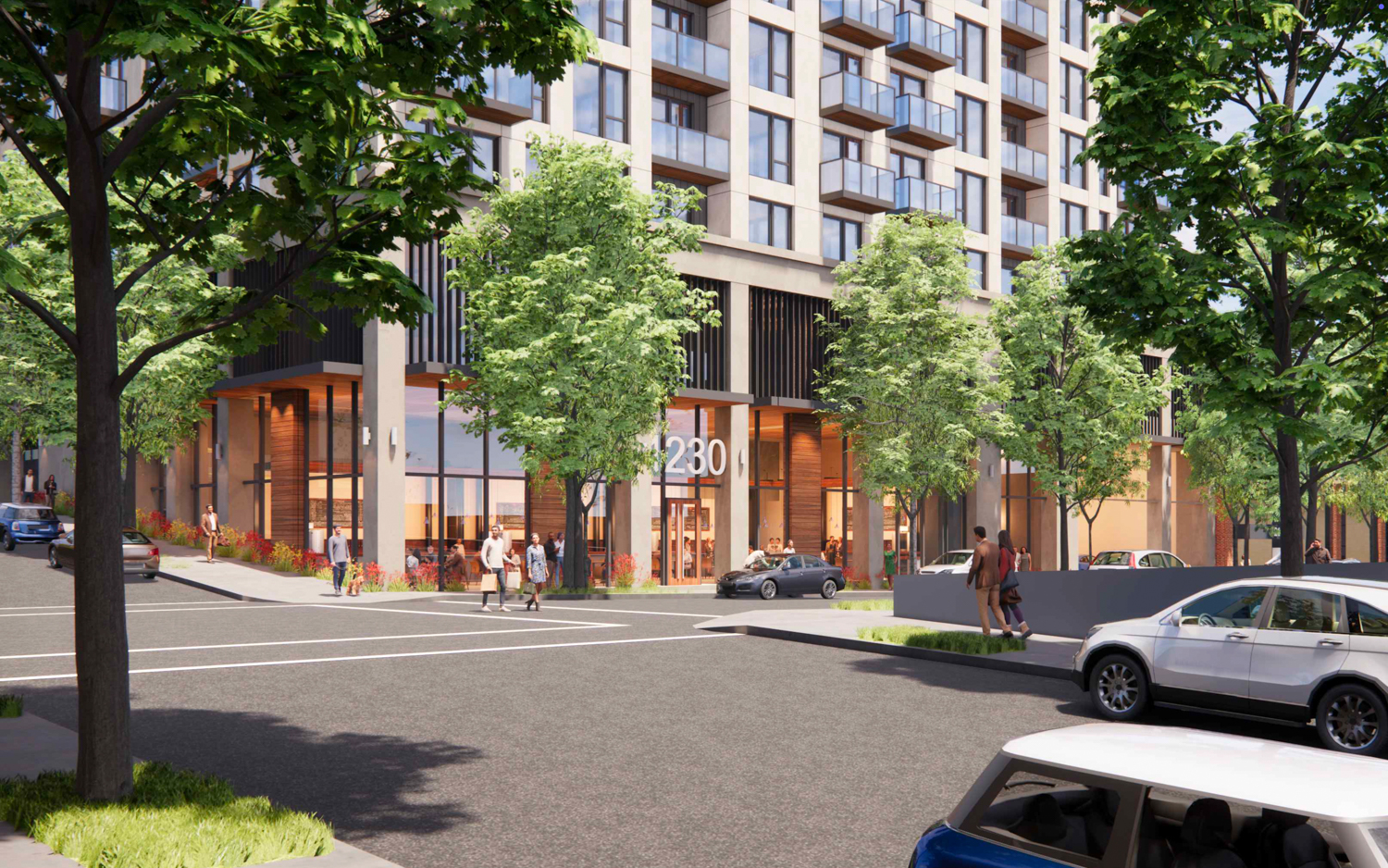 1230 5th Avenue street activity, rendering by SDT Architects