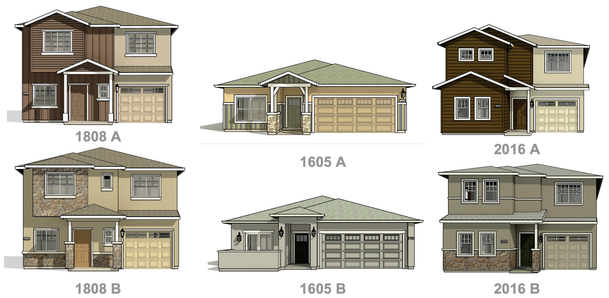132 Silver Eagle Road Sample Design Elevations, image via Riverland Homes