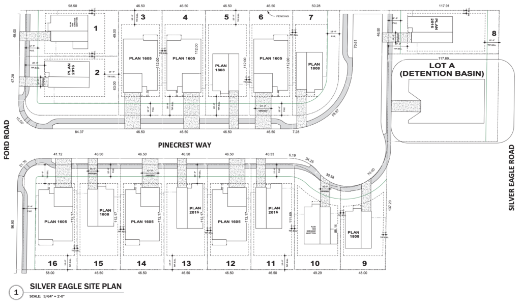 132 Silver Eagle Road Site Plan, image via Riverland Homes