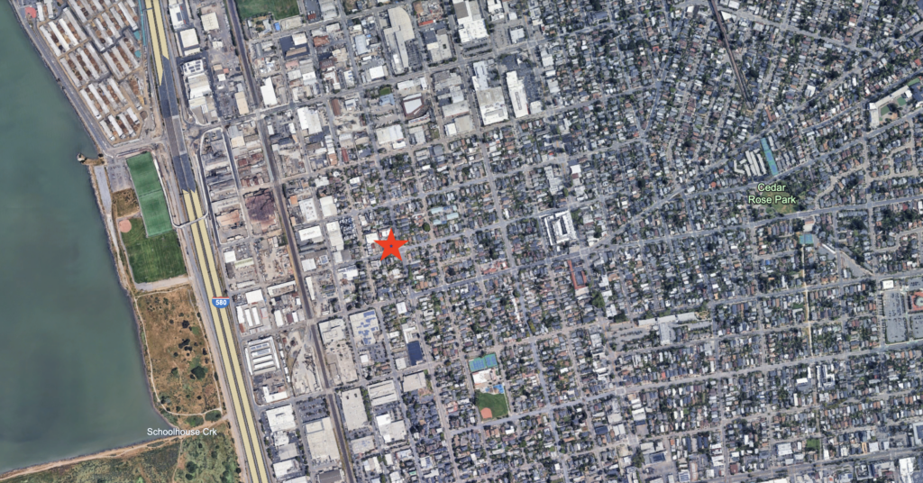 1464 Sixth Street Site Location, image via Google Earth