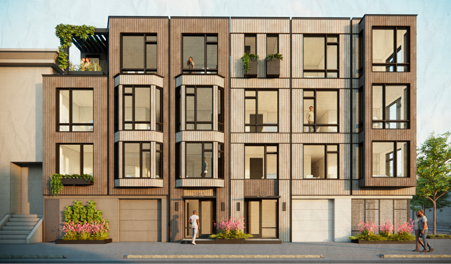 2507 Folsom Street overlooking 21st Street, rendering by Feldman Architecture