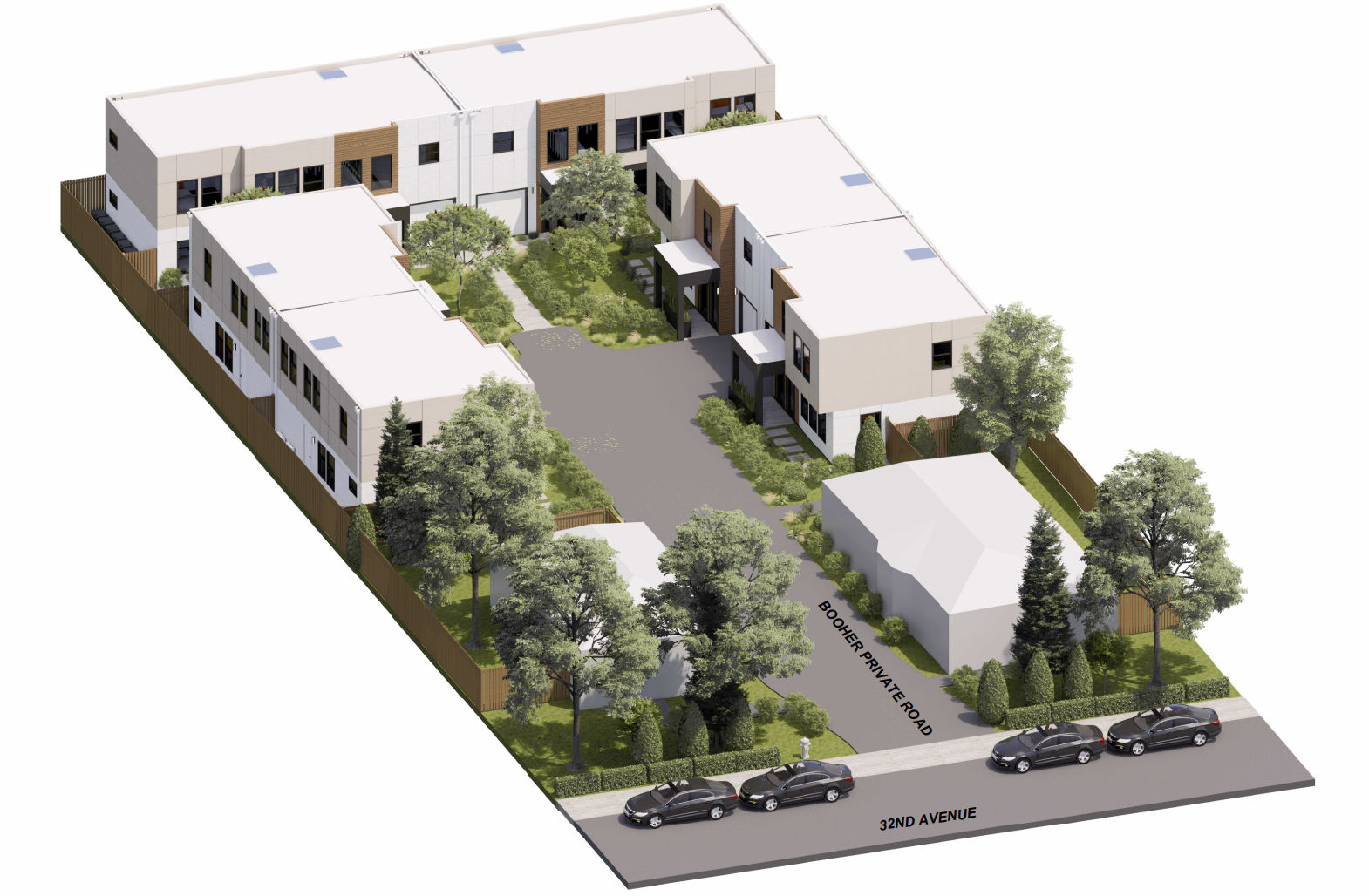 2761 32nd Avenue Site Axonometric Rendering, image via California Home Company