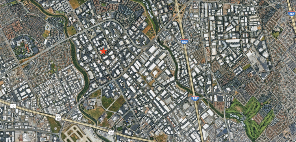 2830 North First Street Site Location, image via Google Earth