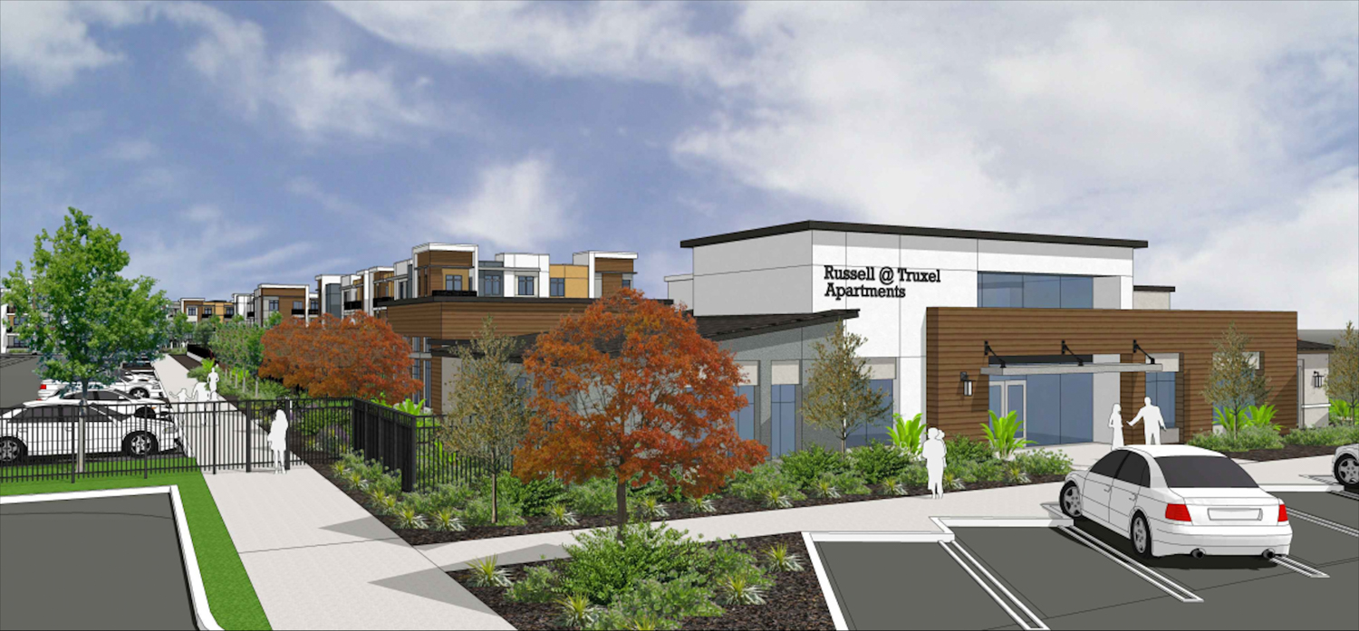 3625 Fong Ranch Road apartments amenity center, rendering by ADC