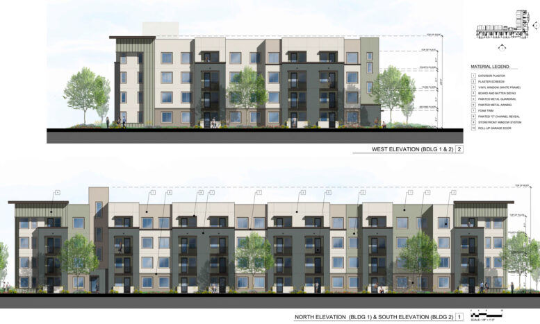 3625 Fong Ranch Road apartments facade elevation, illustration by ADC