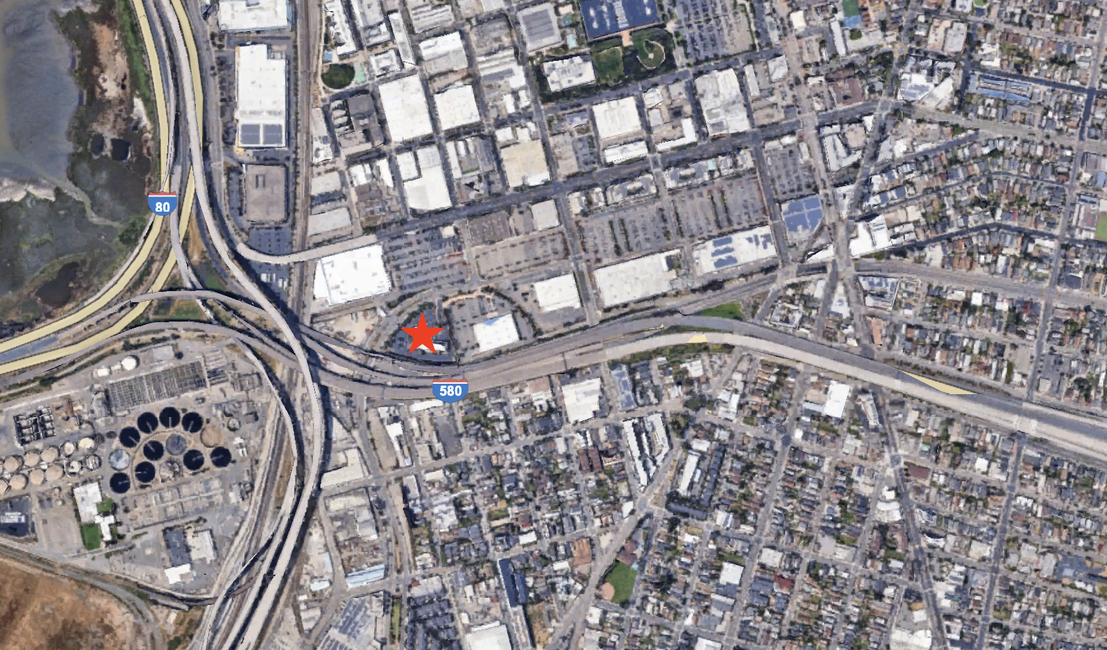 3650 Mandela Parkway Site Location, image via Google Earth
