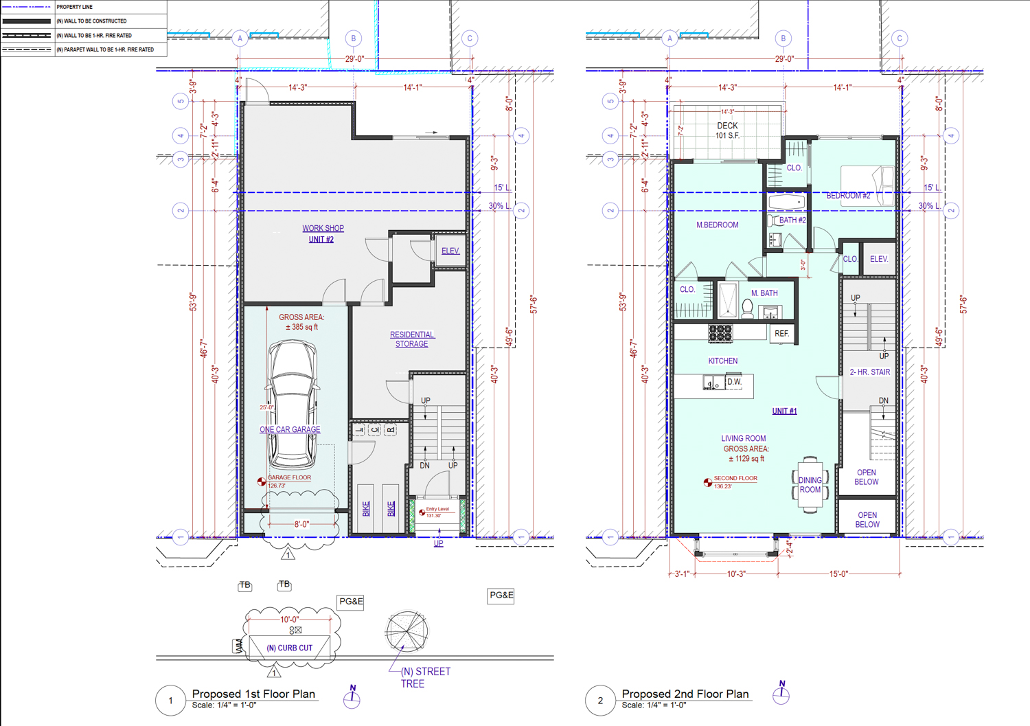 430 Green Street floor plans, illustration by RDK Consulting