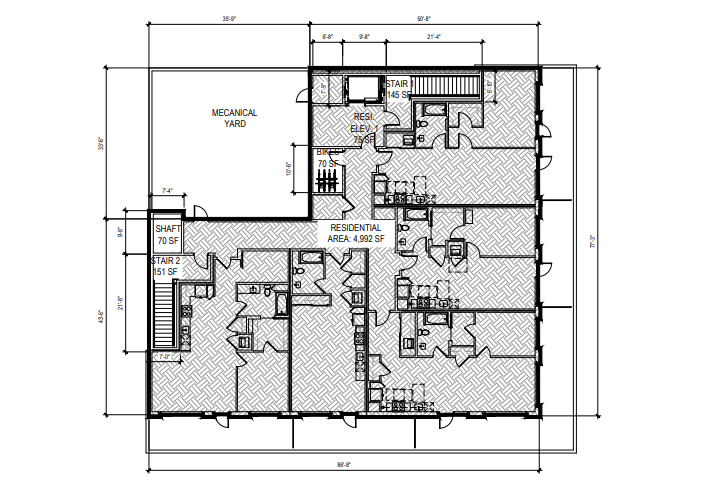 435 E 3rd Avenue Residential Units Floorplan, image by ARC TEC