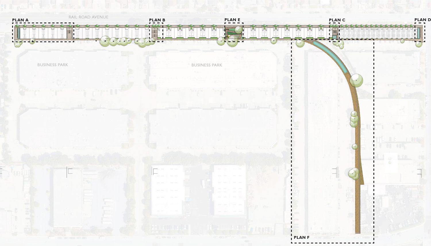 500 Railroad Avenue site map, illustration by Gates + Associates