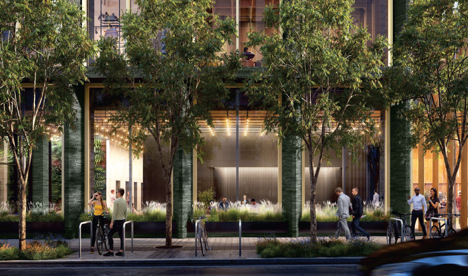 530 Sansome Street showing pedestrian activity, rendering by SOM