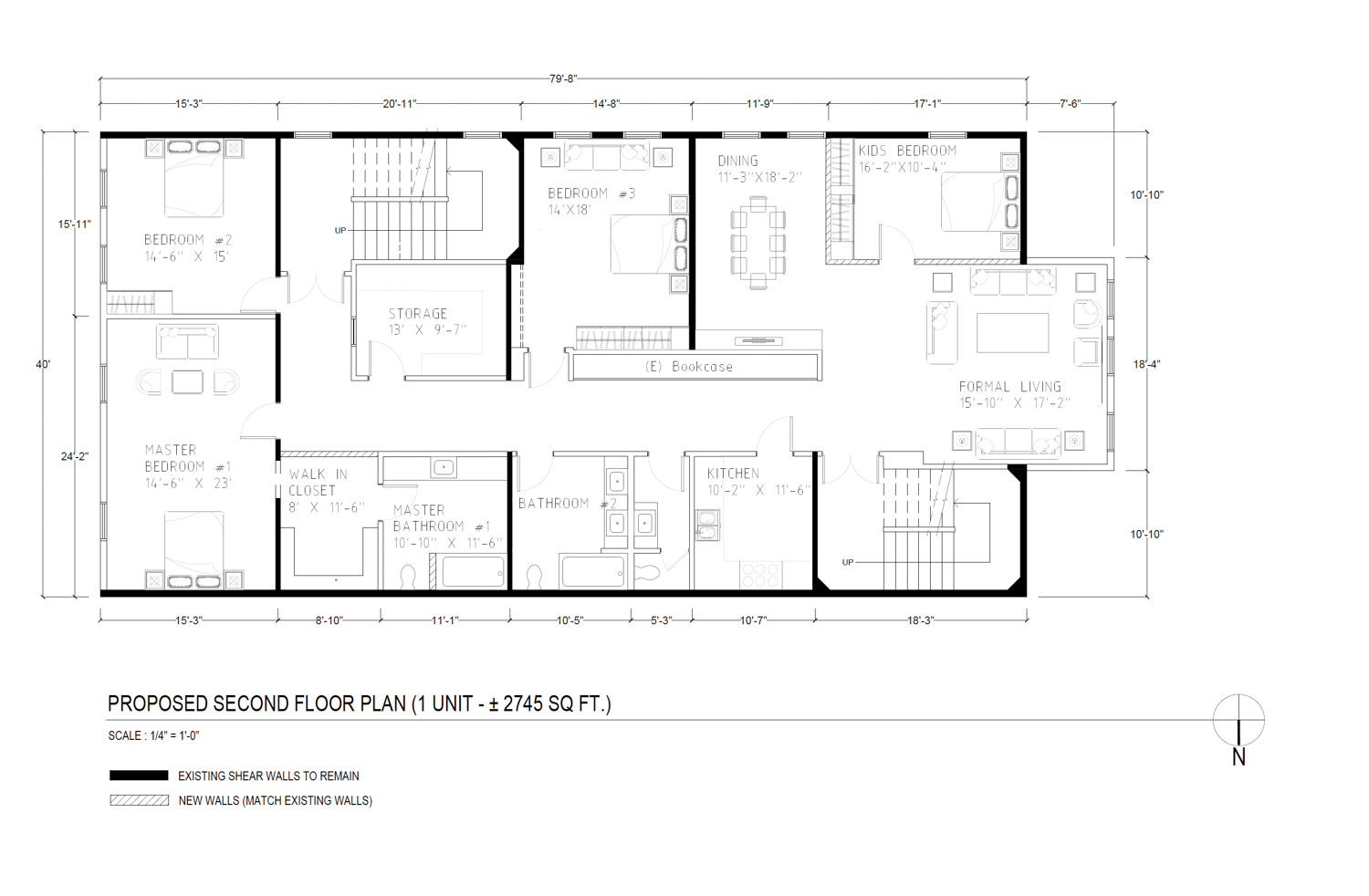 540 Arguello Boulevard second-level floor plan, illustration by Iyer & Associates